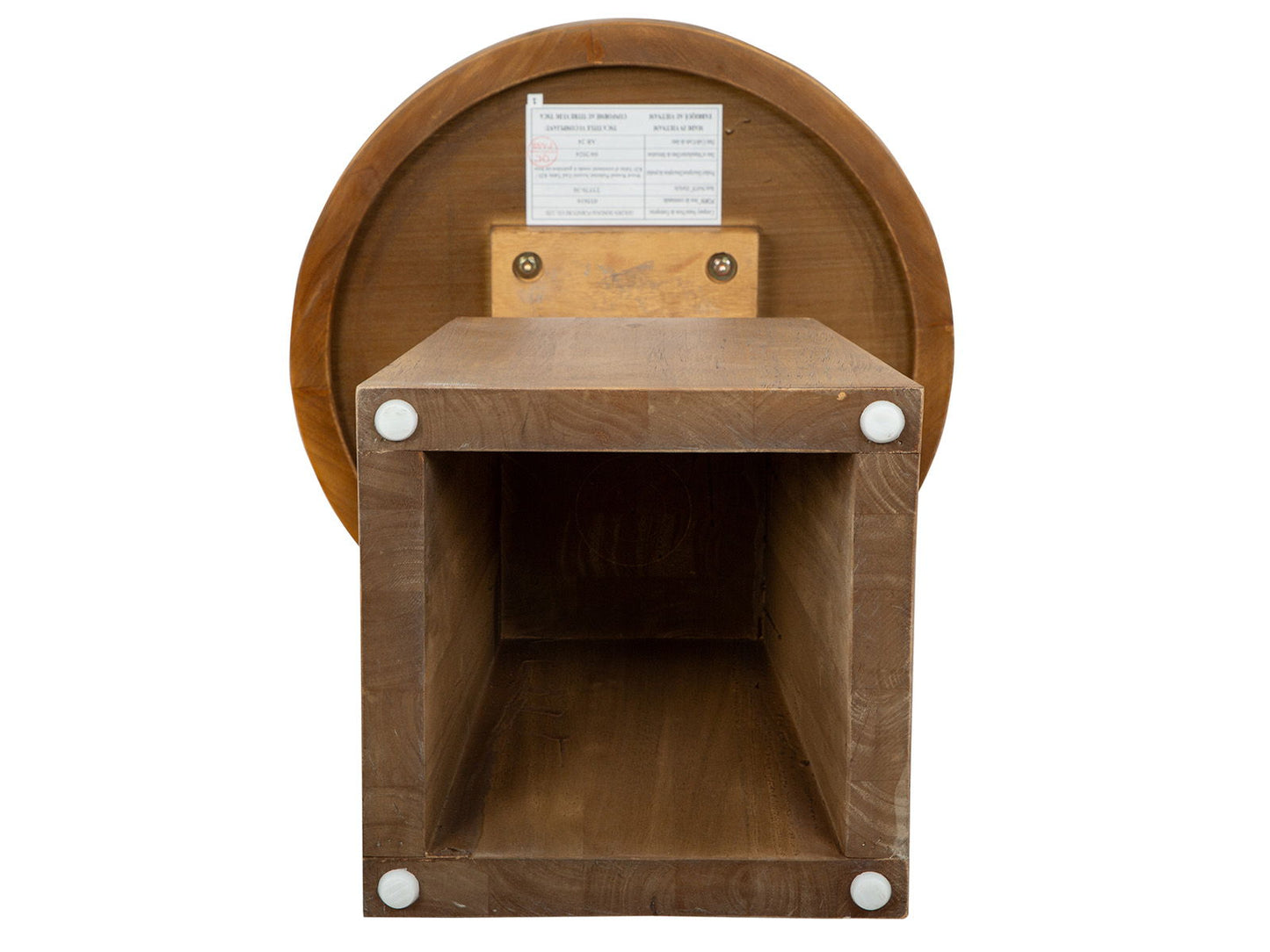 Lindon - Round Pedestal Accent End Table - Belgian Wheat