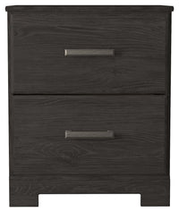 Belachime - Charcoal - Two Drawer Night Stand