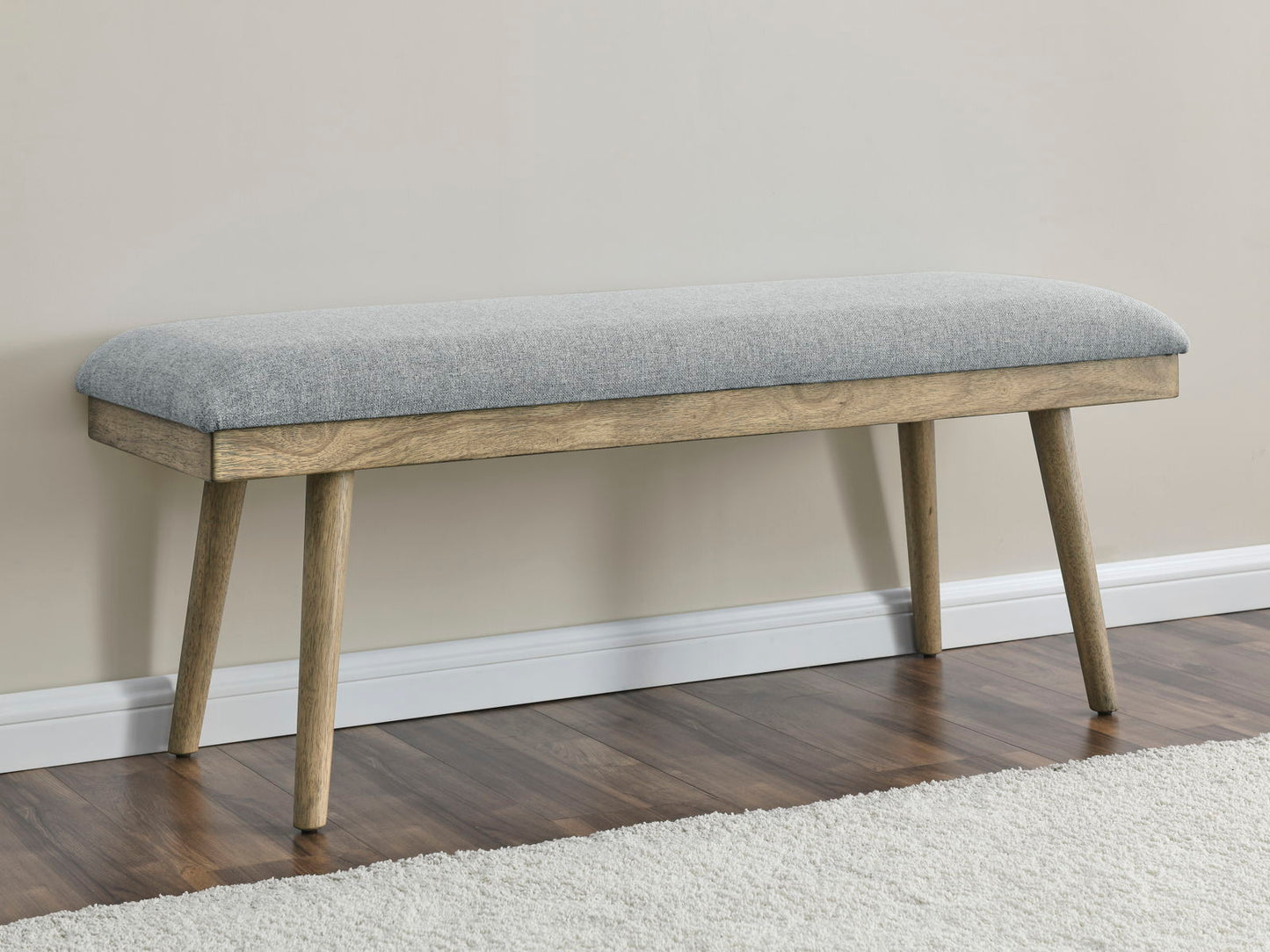 Vida - Polyester Dining Bench - Gray