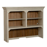 Farmhouse Reimagined - Credenza Hutch - Antique White / Chestnut Tops