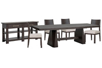 Tauren - 6 Piece Extendable Double Pedestal Dining Table Set