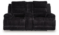 Rhine Falls - Onyx - Double Reclining Power Loveseat With Console