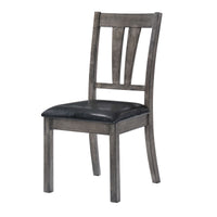 Nathan - Fan Back Chair With PU Seat (Set of 2) - Gray Oak