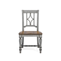 Plymouth - Dining Chair (Set of 2) - Gray / Dark Brown