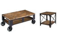 Pinebrook - Rectangular 2 Braking Casters Cocktail Table Set