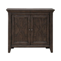 Paradise Valley - 2 Door Bedside Chest With Charging Station - Saddle Brown