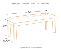 Haddigan - Dark Brown - Large UPH Dining Room Bench