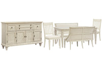 Newport - 6 Piece Extendable Rectangular Dining Table Set