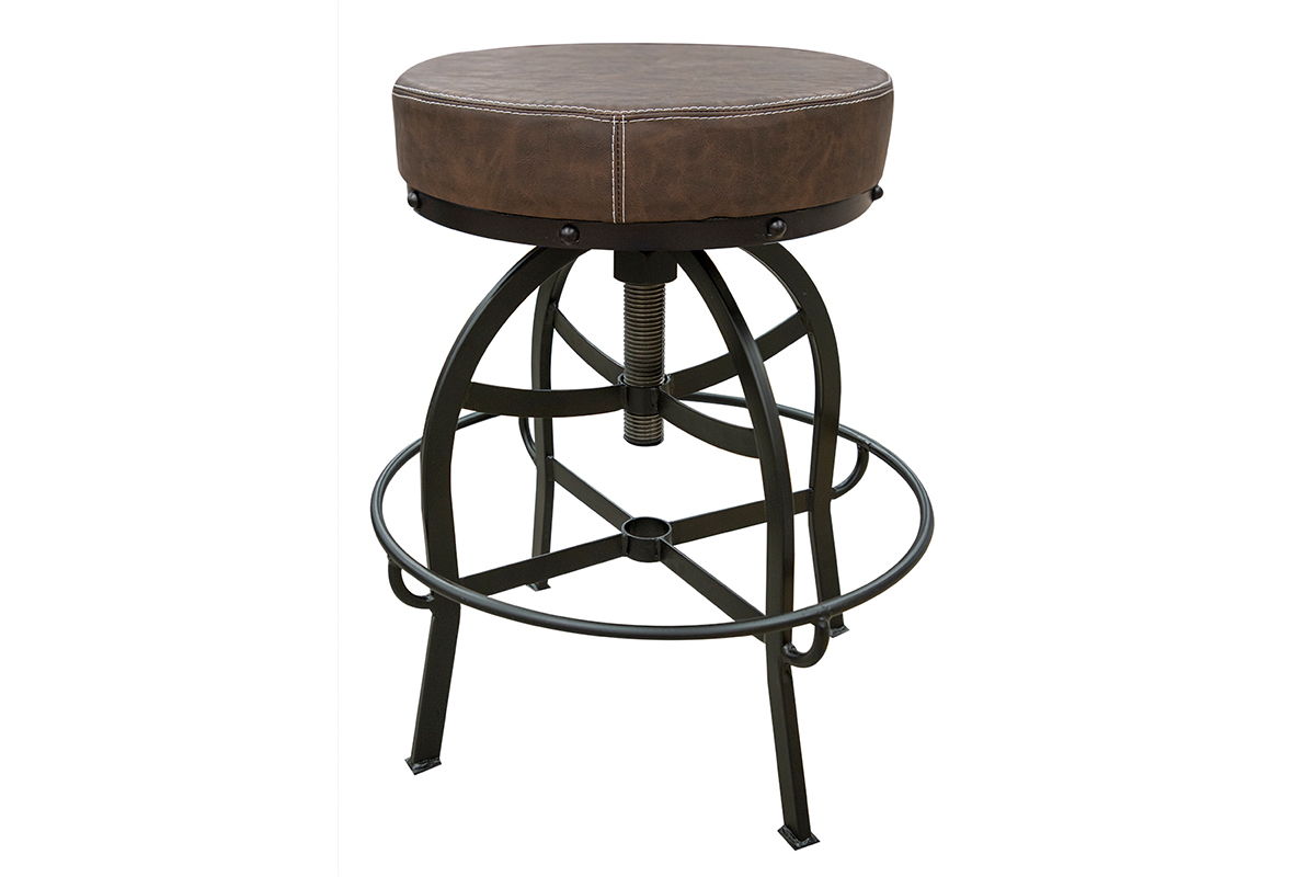 Barstools - Adjustable Swivel Stool - Brown