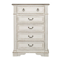 Abbey Park - 5 Drawer Chest - White