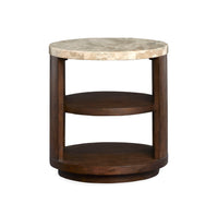 McPherson - Round End Table - Burnt Umber