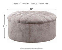 Carnaby - Linen - Oversized Accent Ottoman