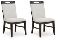 Neymorton - Light Gray / Brown - Dining Upholstered Side Chair (Set of 2)