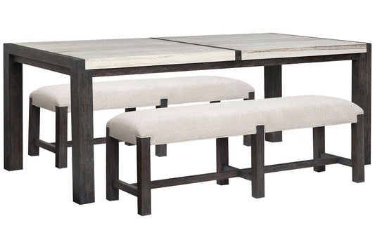 Plum Creek - 3 Piece Rectangular Dining Table Set