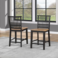 Magnolia - 5 Piece Counter Table Dining Set - Black / Light Brown