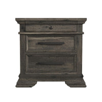 Park Ridge - 3-Drawer Nightstand - Charcoal