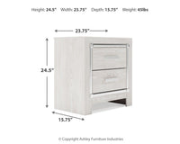 Altyra - White - Two Drawer Night Stand