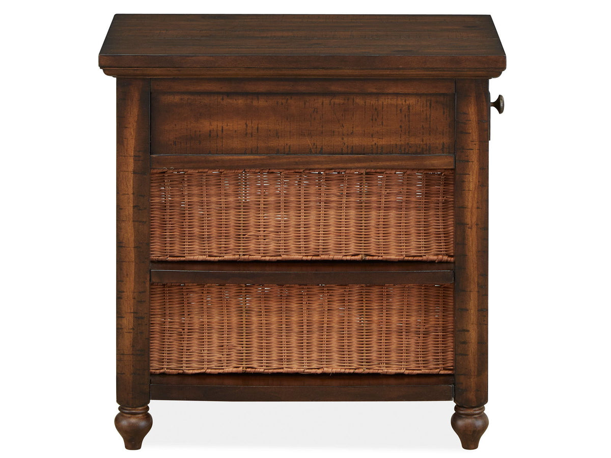 Cottage Lane - Wood Rectangular Chair Side End Table - Coffee