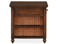 Cottage Lane - Wood Rectangular Chair Side End Table - Coffee