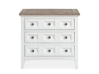 Heron Cove - Two Tone Drawer Nightstand - Chalk White And Dovetail Gray