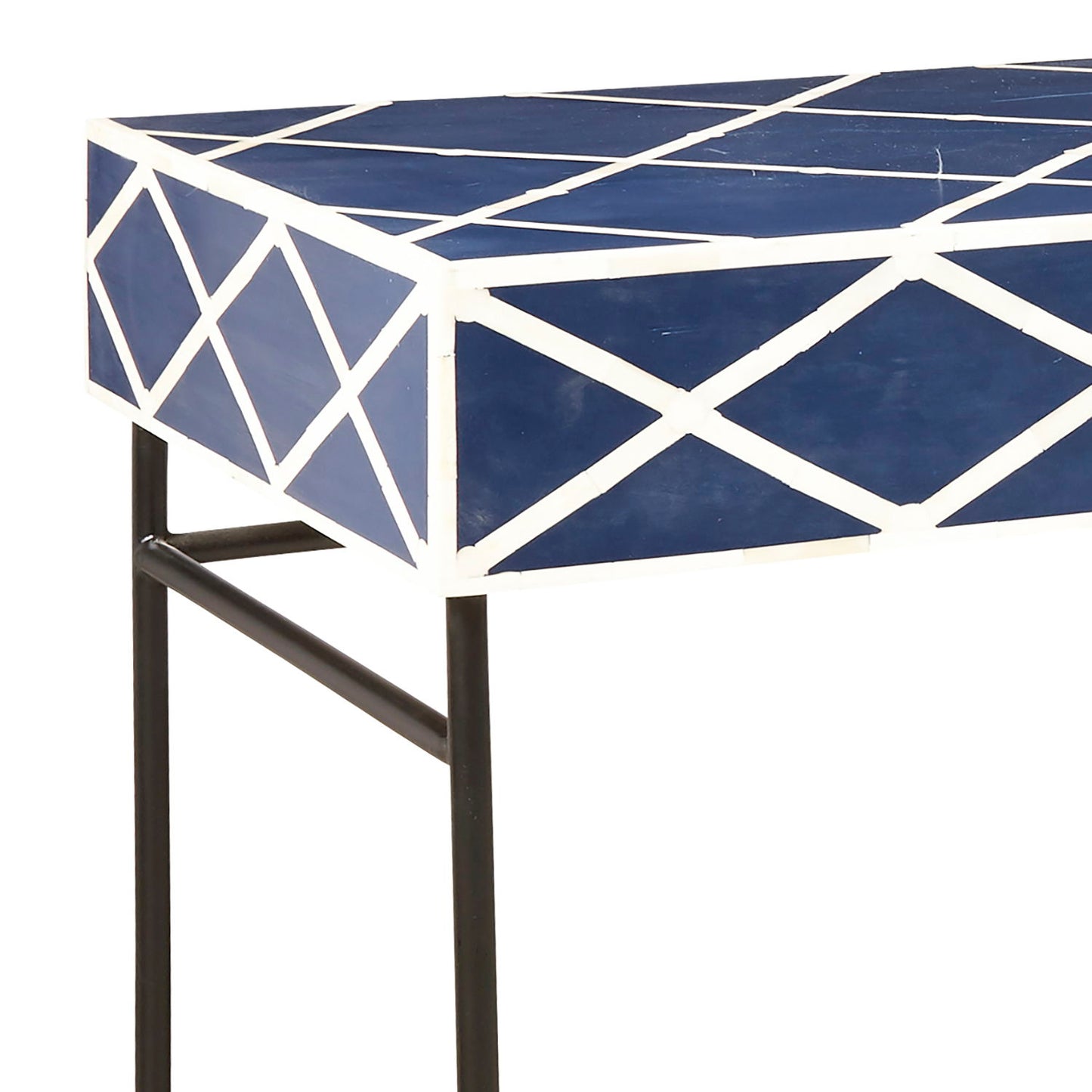 Writing Desk With Storage Drawer - Navy Blue - Multi