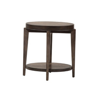 Penton - Oval Chair Side Table - Dark Brown