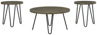 Hadasky - Brown / Beige - Occasional Table Set (Set of 3)