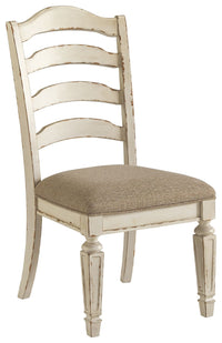 Realyn - Chipped White - Dining UPH Side Chair (Set of 2) - Ladderback