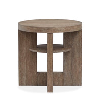Cypress - Round End Table - Spiced Brown