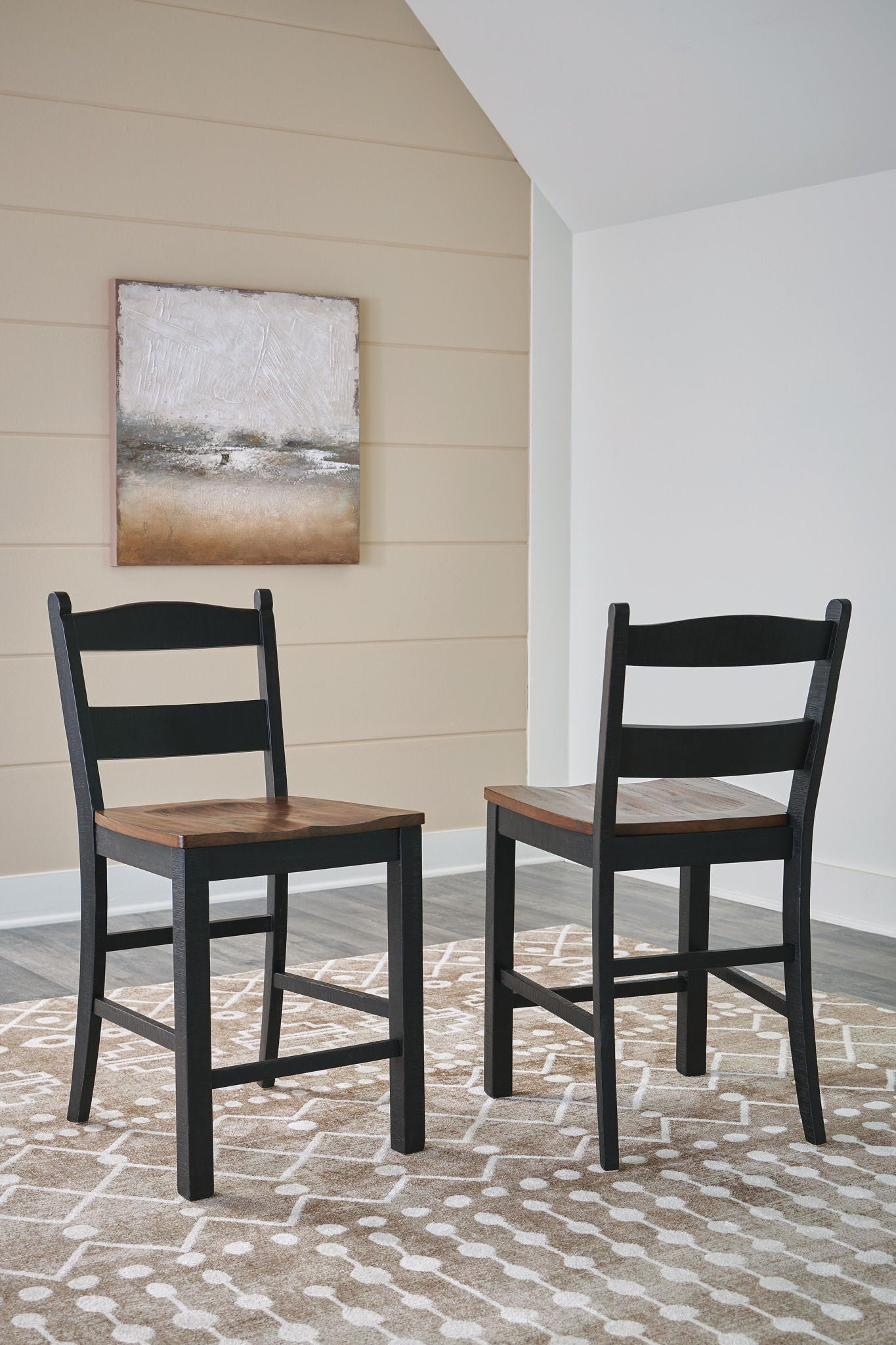 Valebeck - Barstool (Set of 2) - Black / Brown