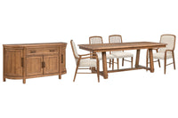 Woodward - Trestle Extendable Dining Table Set