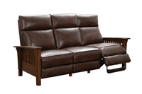 Artisan - Sofa-Recliner With Power, Power Headrest - Dark Brown