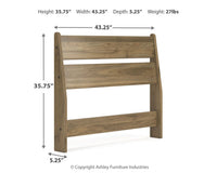 Deanlow - Twin Panel Headboard - Honey