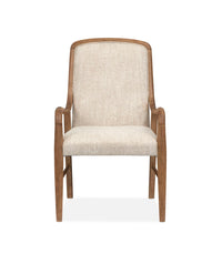 Woodward - Wood Slat Back Arm Chair (Set of 2) - Dark Clove / White