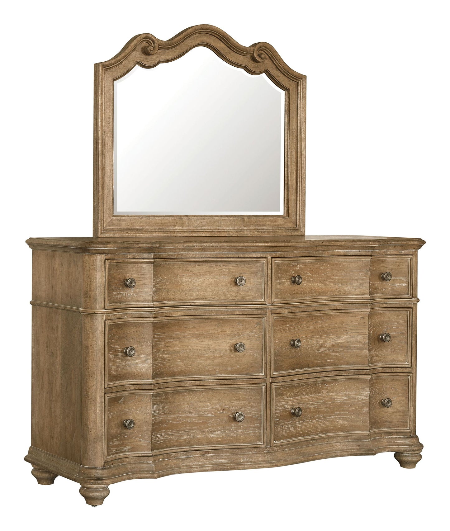 Weston Hills - Dresser With Mirror - Flax Seed