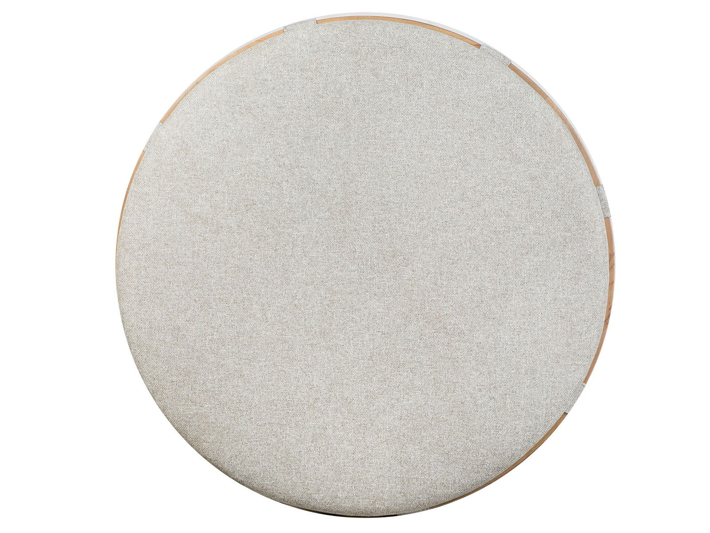 Lindon - Round Cocktail Table With Upholstered Top & Casters