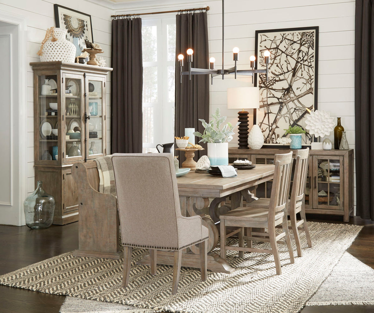Tinley Park - Bench With Back - Dove Tail Gray