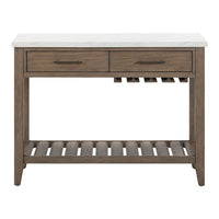 Edison - Server With Faux Marble Top - Brownstone