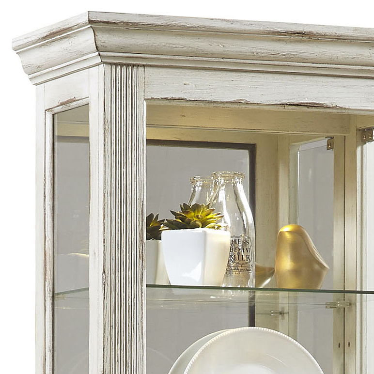 PFC Curios - Side Entry 5 Shelf Curio Cabinet - Weathered White