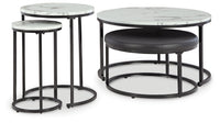 Jusmour - Occasional Nesting Table (Set of 4) - Black / White