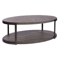 Modern View - 3 Piece Table Set (1 Oval Cocktail Table 2 End Tables) - Gauntlet Gray