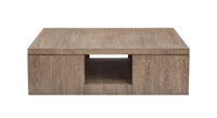 Cypress - Square Cocktail Table With Casters - Spiced Brown