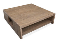 Cypress - Square Cocktail Table With Casters - Spiced Brown