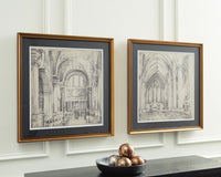 Downyard - Wall Art Set (Set of 2) - Black / Beige