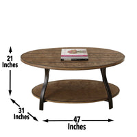 Denise - Oval Cocktail Table - Brown