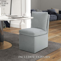 Accent Dining - Accent Dining Chairs With Casters (Set of 4)