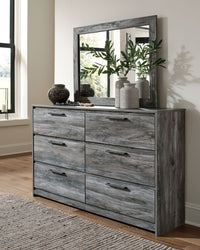 Baystorm - Gray - Dresser, Dark Gray Mirror