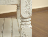 Stone - Chairside Table - Antiqued Ivory / Weathered Gray