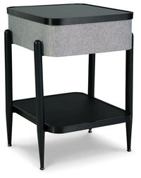 Jorvalee - Gray / Black - Accent Table with Speaker