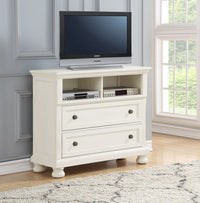 B01163 JB - Media Chest - White Finish